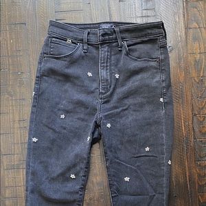 Black Skinny Jeans Daisy Print Abercrombie & Fitch